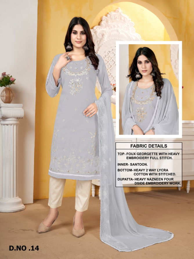 Aarsh 014 Exclusive Designer Wear Wholesale Readymade Georgette Suits